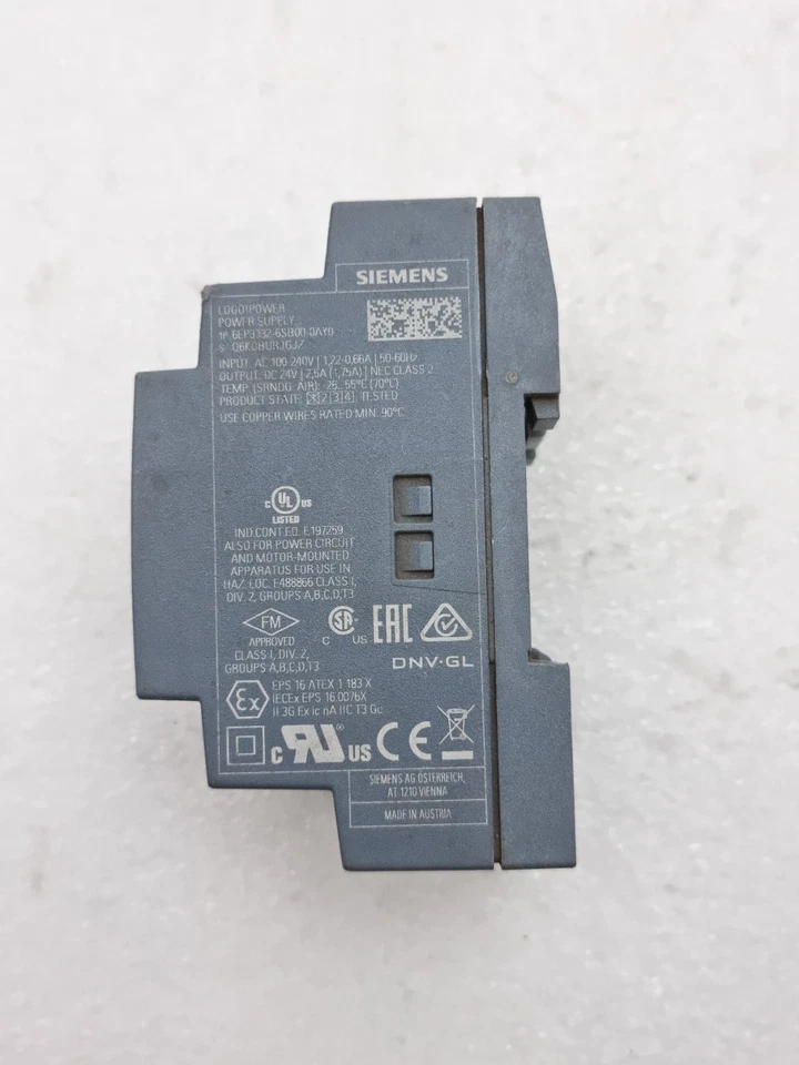 Siemens 6EP3332-6SB00-0AY0 Logo Power Supply Module 100-240V